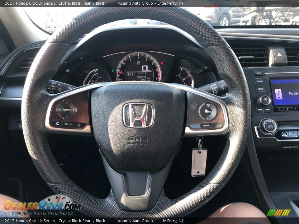 2017 Honda Civic LX Sedan Crystal Black Pearl / Black Photo #13