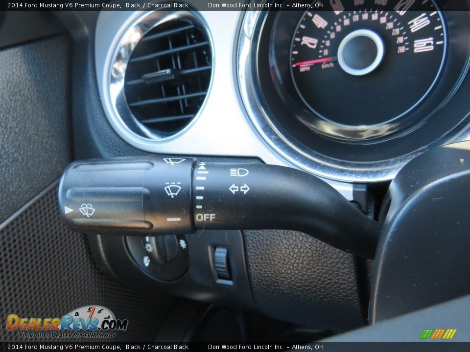 2014 Ford Mustang V6 Premium Coupe Black / Charcoal Black Photo #25