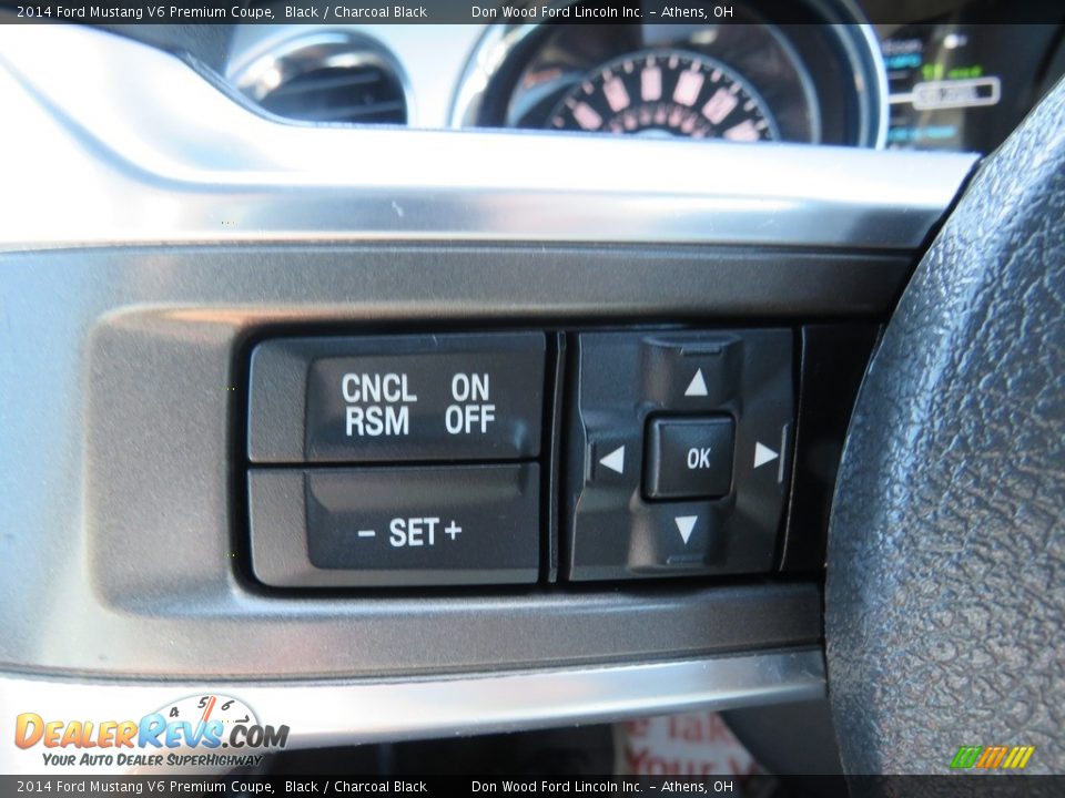 2014 Ford Mustang V6 Premium Coupe Black / Charcoal Black Photo #26