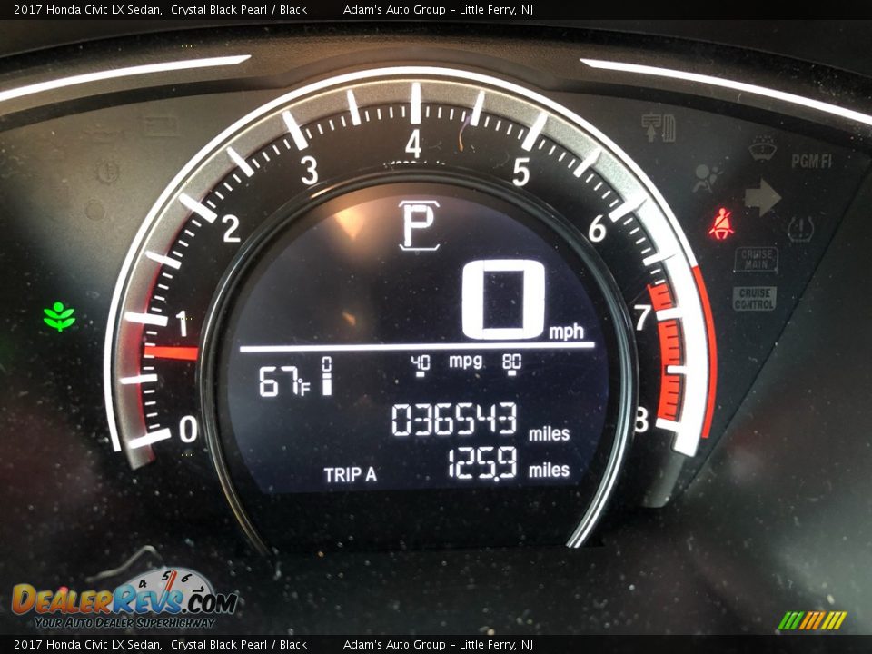 2017 Honda Civic LX Sedan Crystal Black Pearl / Black Photo #14
