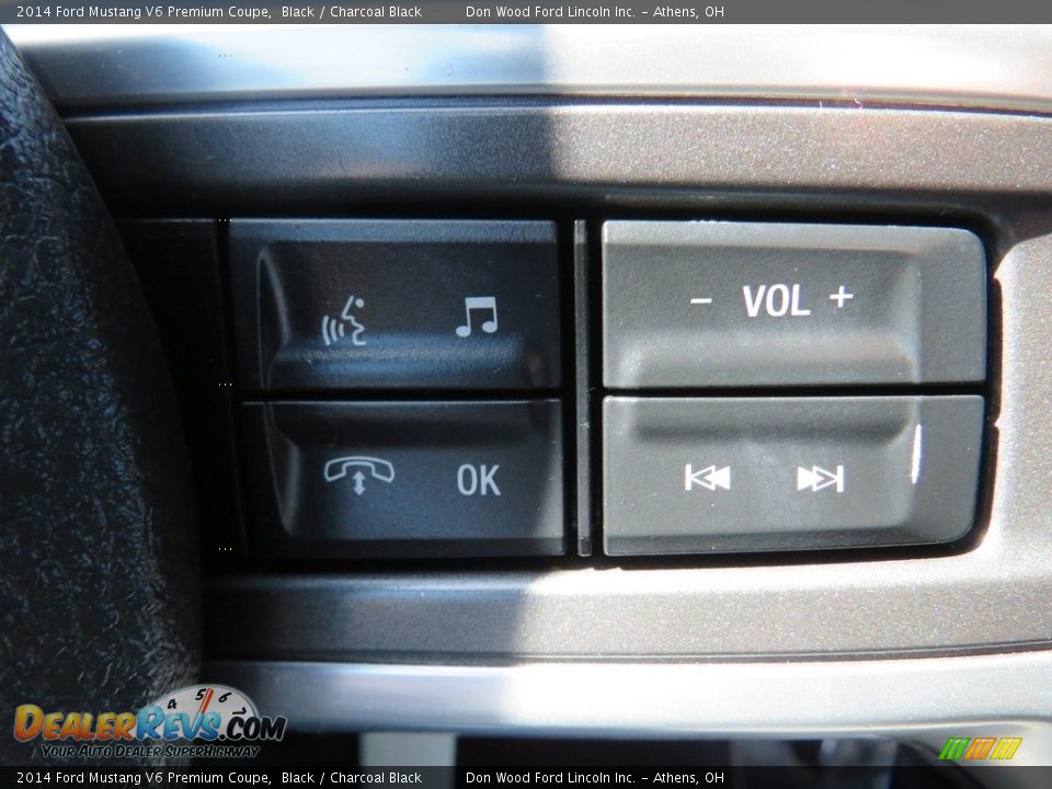 2014 Ford Mustang V6 Premium Coupe Black / Charcoal Black Photo #27