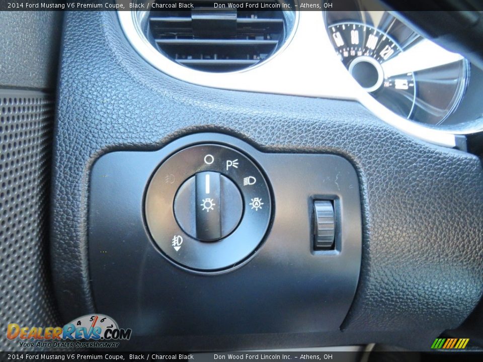 2014 Ford Mustang V6 Premium Coupe Black / Charcoal Black Photo #28