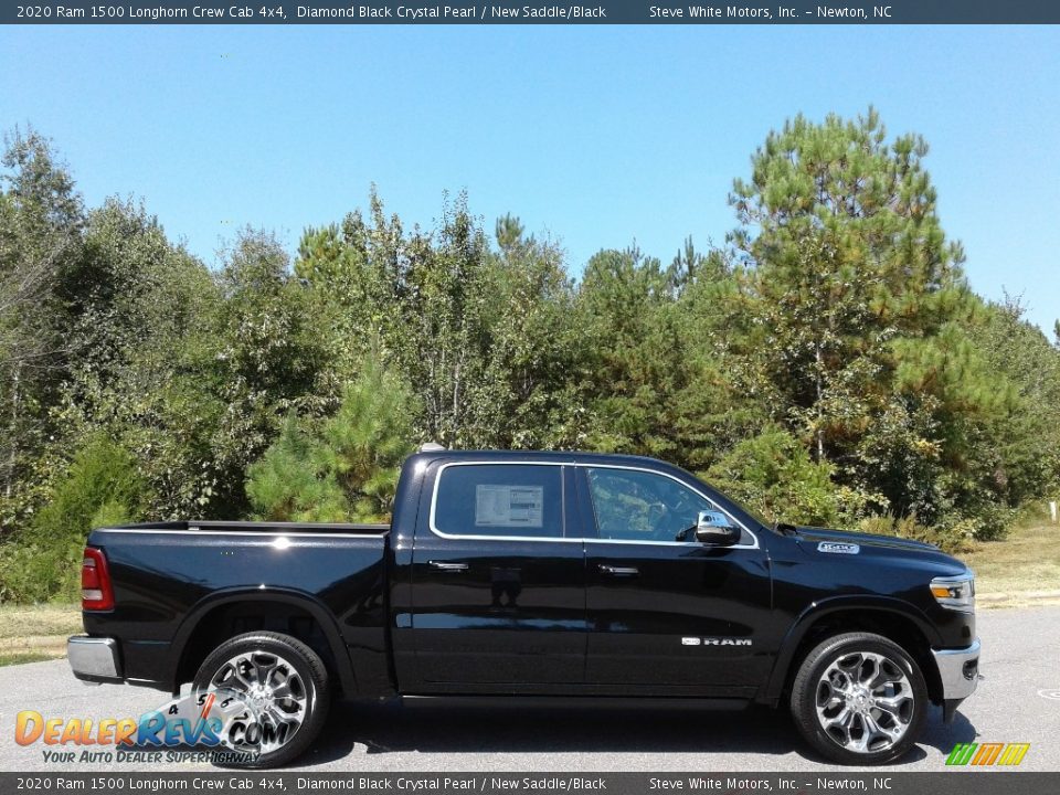 Diamond Black Crystal Pearl 2020 Ram 1500 Longhorn Crew Cab 4x4 Photo #5