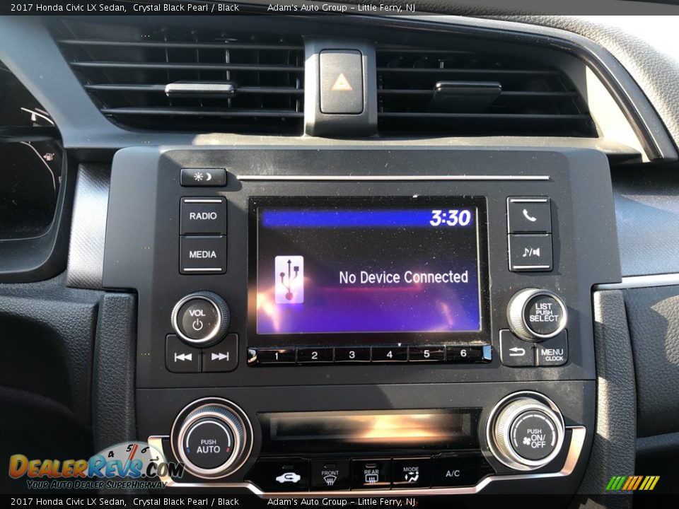 2017 Honda Civic LX Sedan Crystal Black Pearl / Black Photo #15