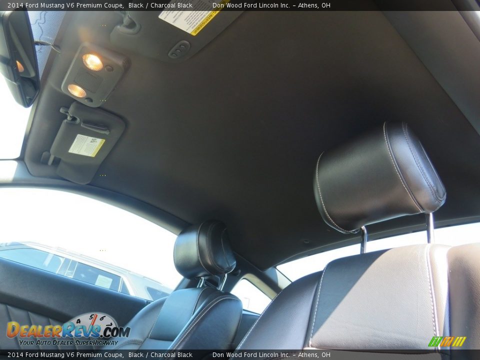 2014 Ford Mustang V6 Premium Coupe Black / Charcoal Black Photo #33