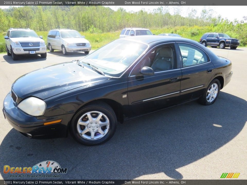 2001 Mercury Sable LS Premium Sedan Vibrant White / Medium Graphite Photo #3