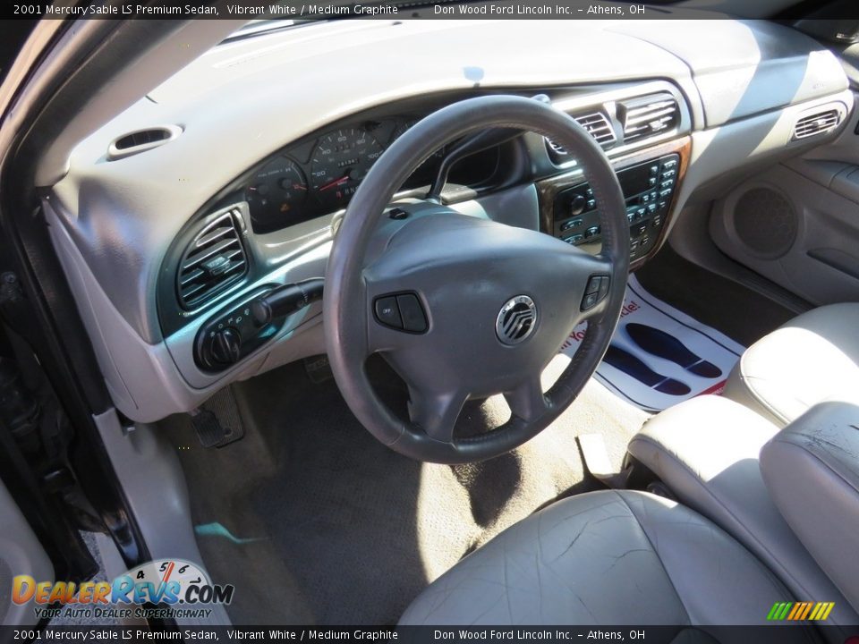 2001 Mercury Sable LS Premium Sedan Vibrant White / Medium Graphite Photo #14