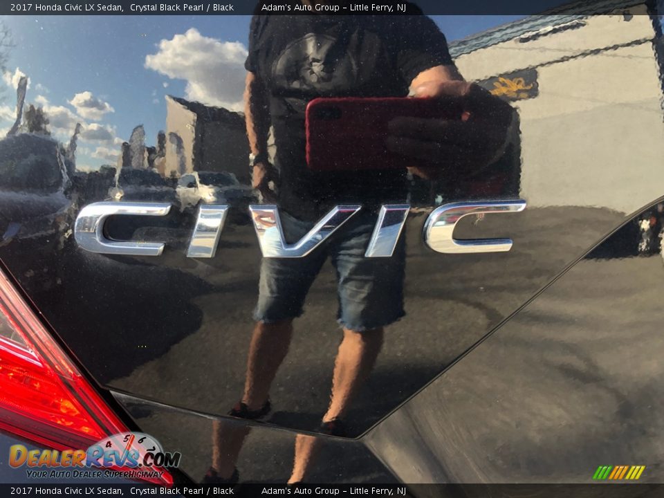2017 Honda Civic LX Sedan Crystal Black Pearl / Black Photo #25