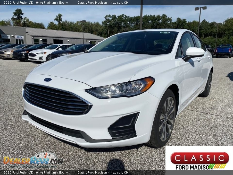 2020 Ford Fusion SE White Platinum / Ebony Photo #1