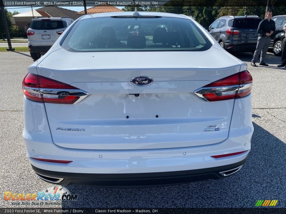2020 Ford Fusion SE White Platinum / Ebony Photo #2