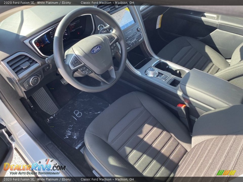Ebony Interior - 2020 Ford Fusion SE Photo #3