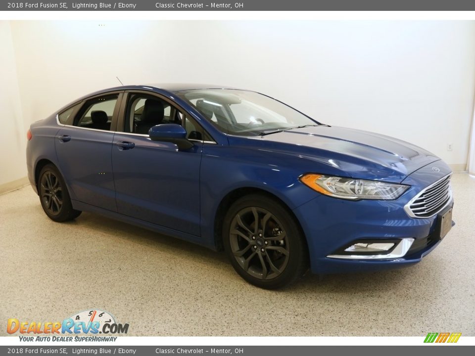 2018 Ford Fusion SE Lightning Blue / Ebony Photo #1