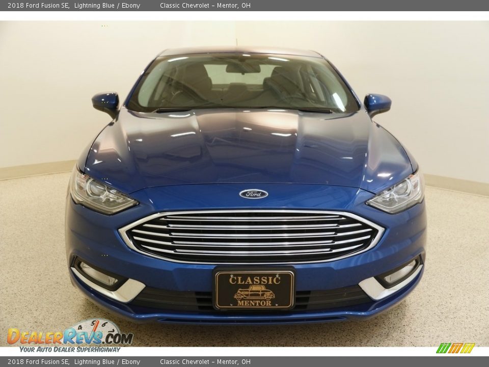 2018 Ford Fusion SE Lightning Blue / Ebony Photo #2