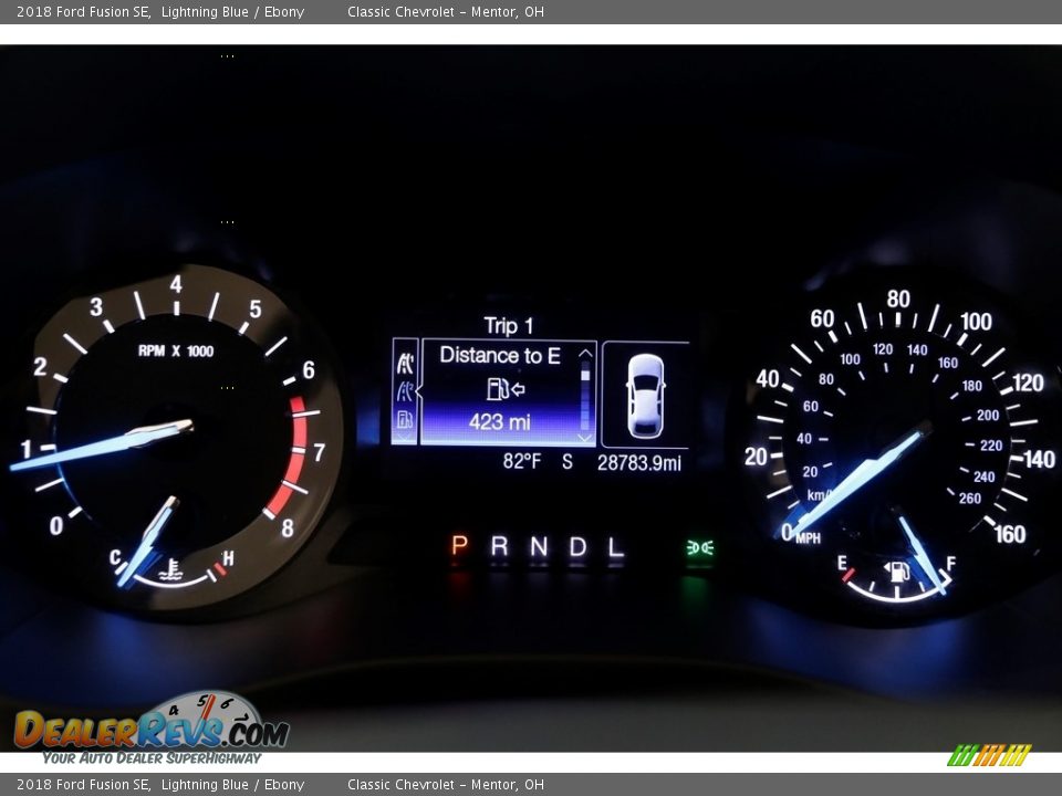 2018 Ford Fusion SE Lightning Blue / Ebony Photo #8