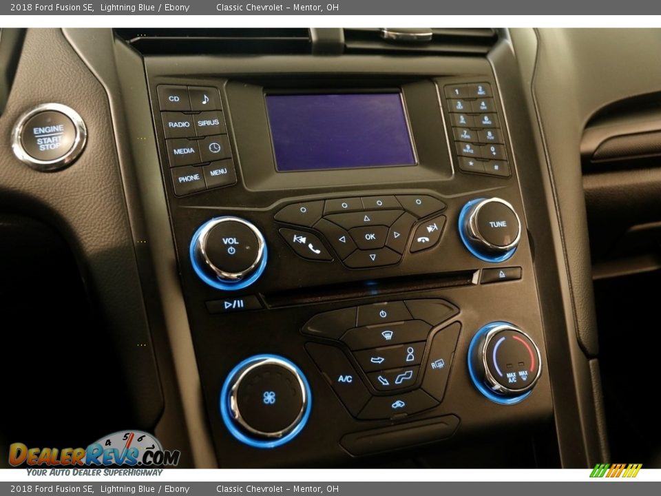 2018 Ford Fusion SE Lightning Blue / Ebony Photo #9