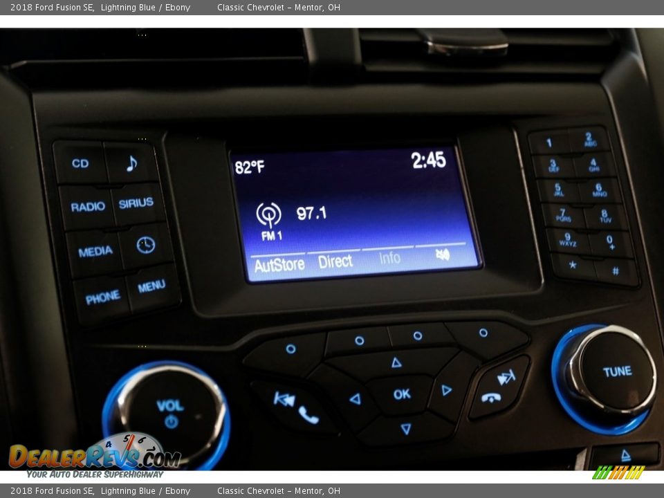2018 Ford Fusion SE Lightning Blue / Ebony Photo #10