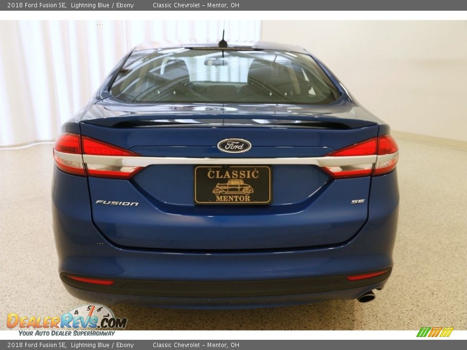 2018 Ford Fusion SE Lightning Blue / Ebony Photo #16