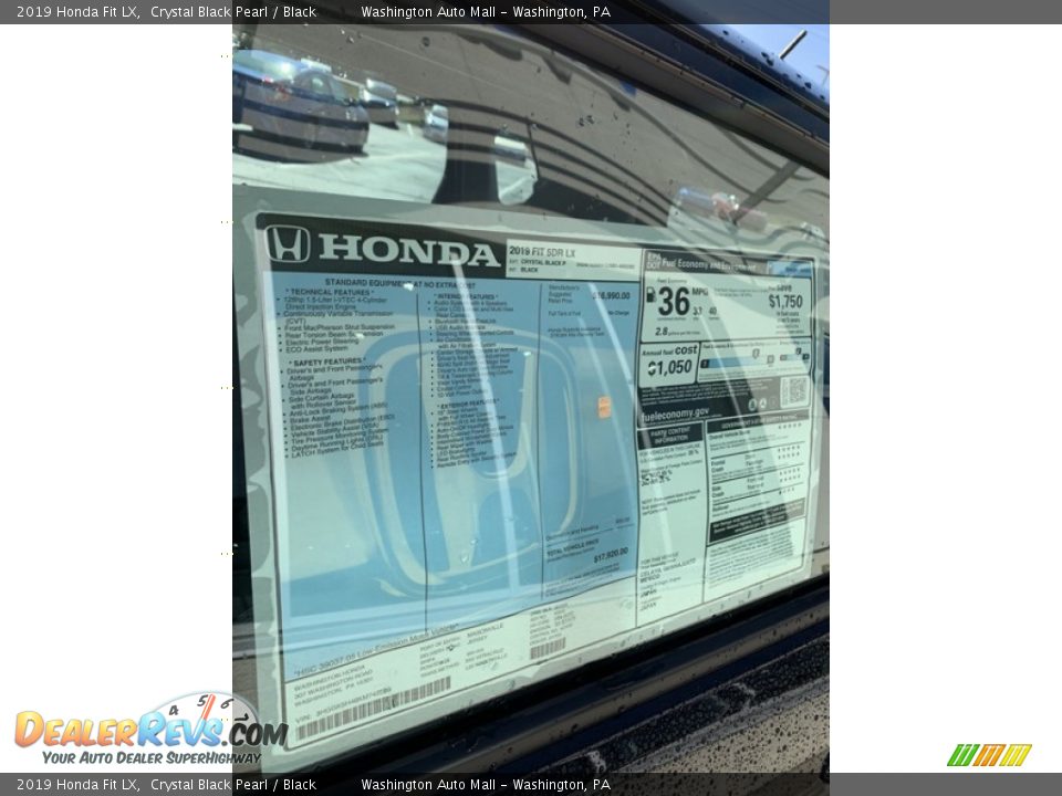 2019 Honda Fit LX Crystal Black Pearl / Black Photo #15