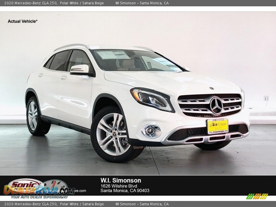 2020 Mercedes-Benz GLA 250 Polar White / Sahara Beige Photo #1