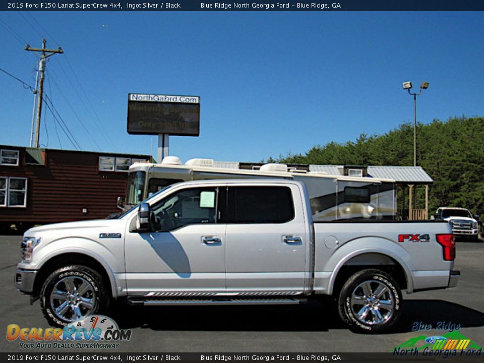 2019 Ford F150 Lariat SuperCrew 4x4 Ingot Silver / Black Photo #2