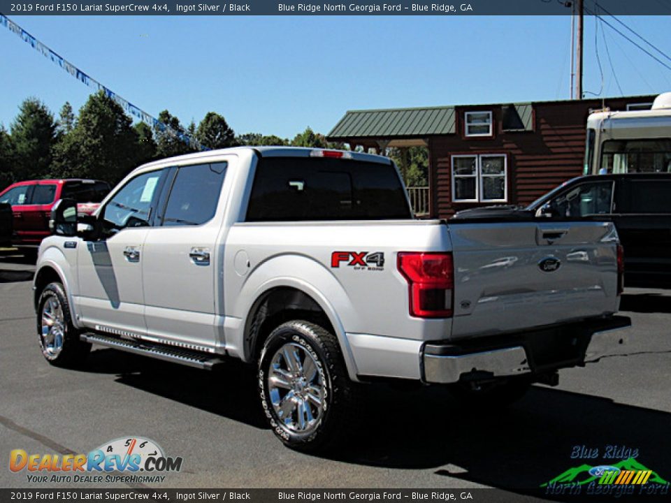 2019 Ford F150 Lariat SuperCrew 4x4 Ingot Silver / Black Photo #3