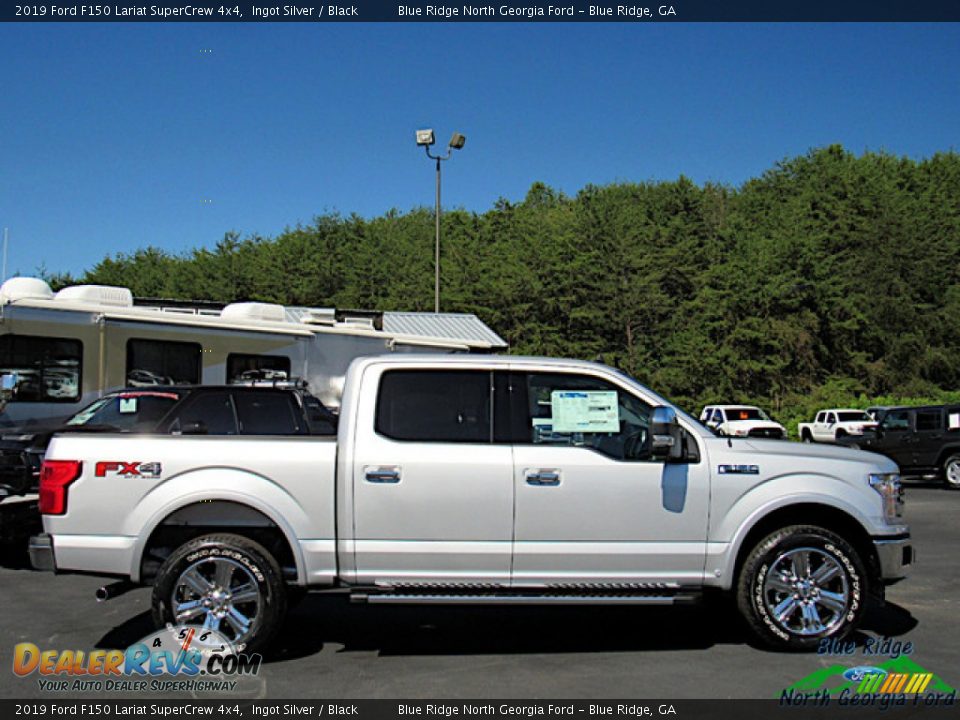 2019 Ford F150 Lariat SuperCrew 4x4 Ingot Silver / Black Photo #6