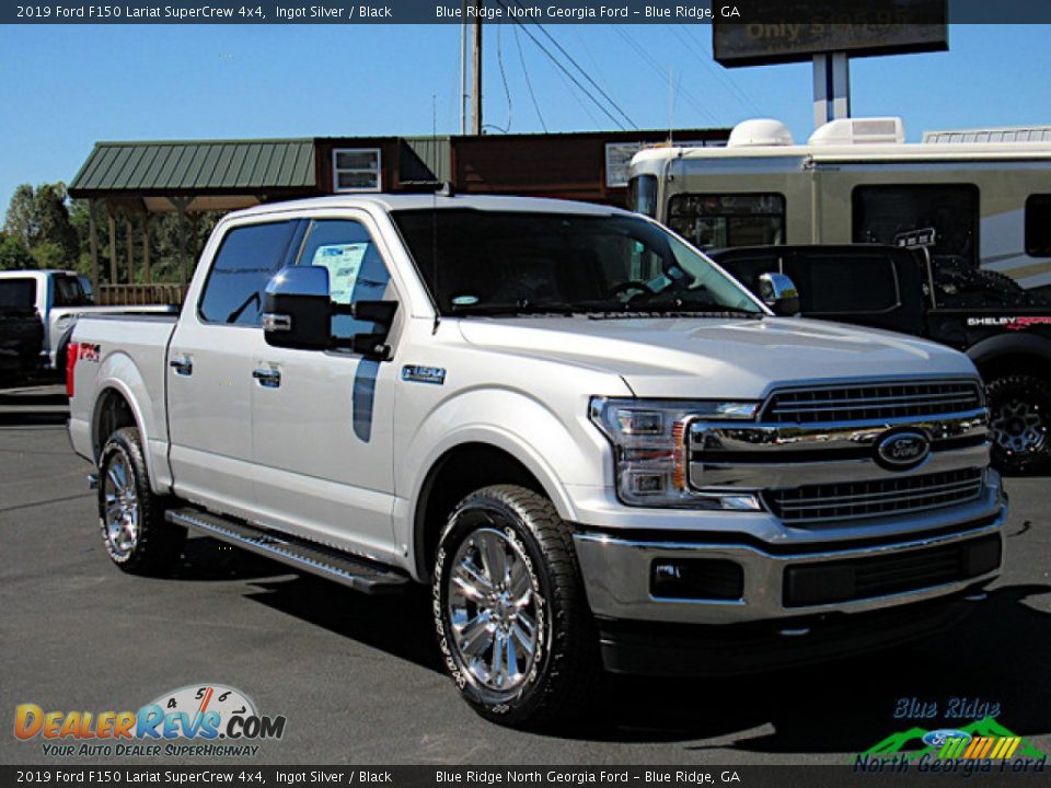 2019 Ford F150 Lariat SuperCrew 4x4 Ingot Silver / Black Photo #7