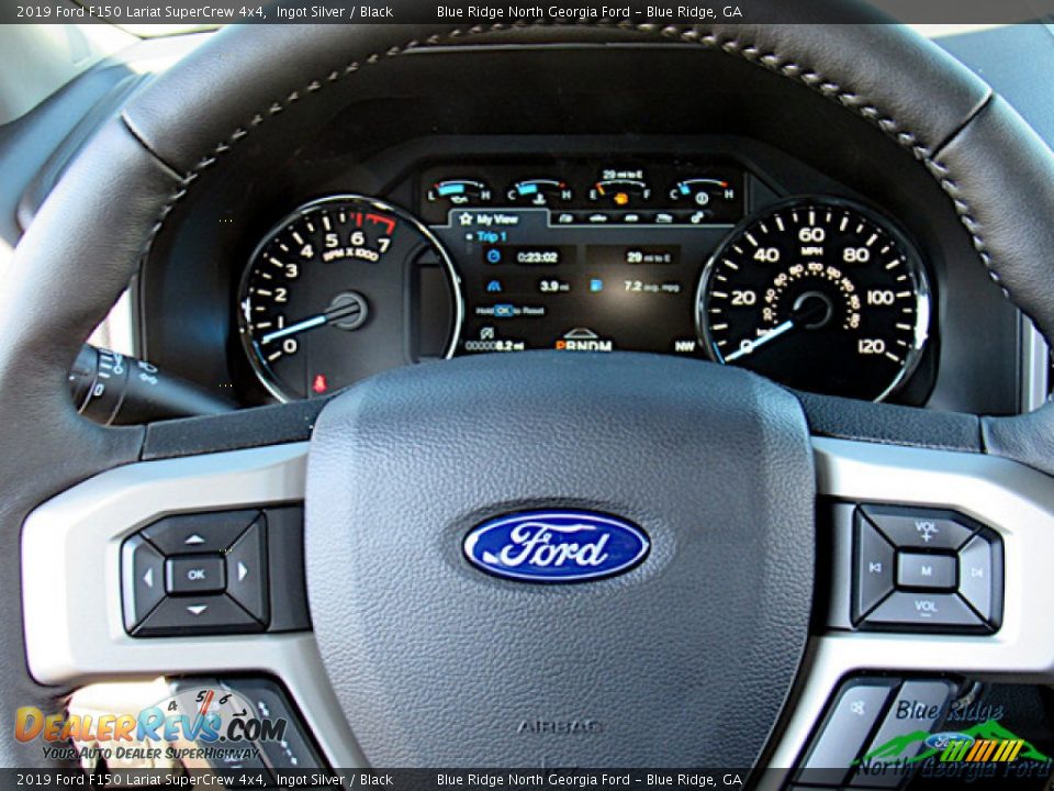 2019 Ford F150 Lariat SuperCrew 4x4 Ingot Silver / Black Photo #17