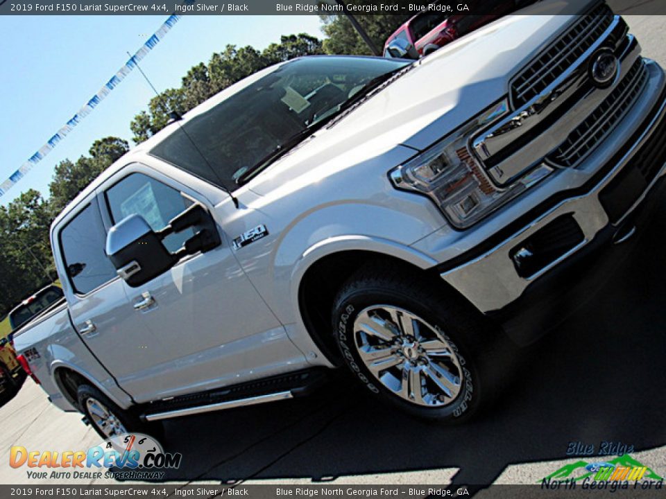 2019 Ford F150 Lariat SuperCrew 4x4 Ingot Silver / Black Photo #36