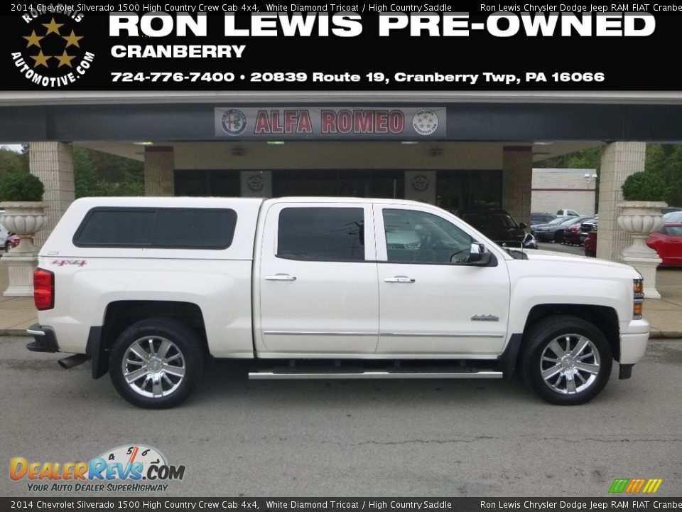 2014 Chevrolet Silverado 1500 High Country Crew Cab 4x4 White Diamond Tricoat / High Country Saddle Photo #1