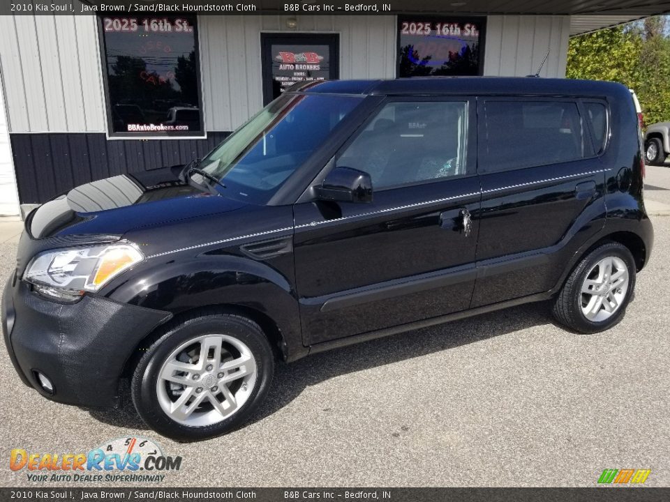 2010 Kia Soul ! Java Brown / Sand/Black Houndstooth Cloth Photo #1