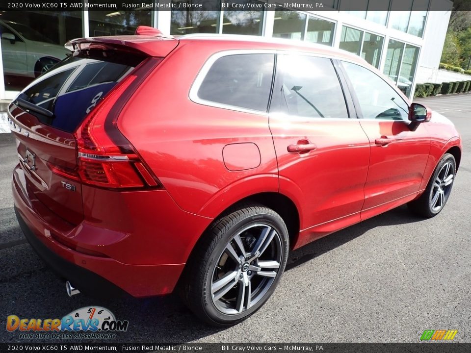 2020 Volvo XC60 T5 AWD Momentum Fusion Red Metallic / Blonde Photo #2