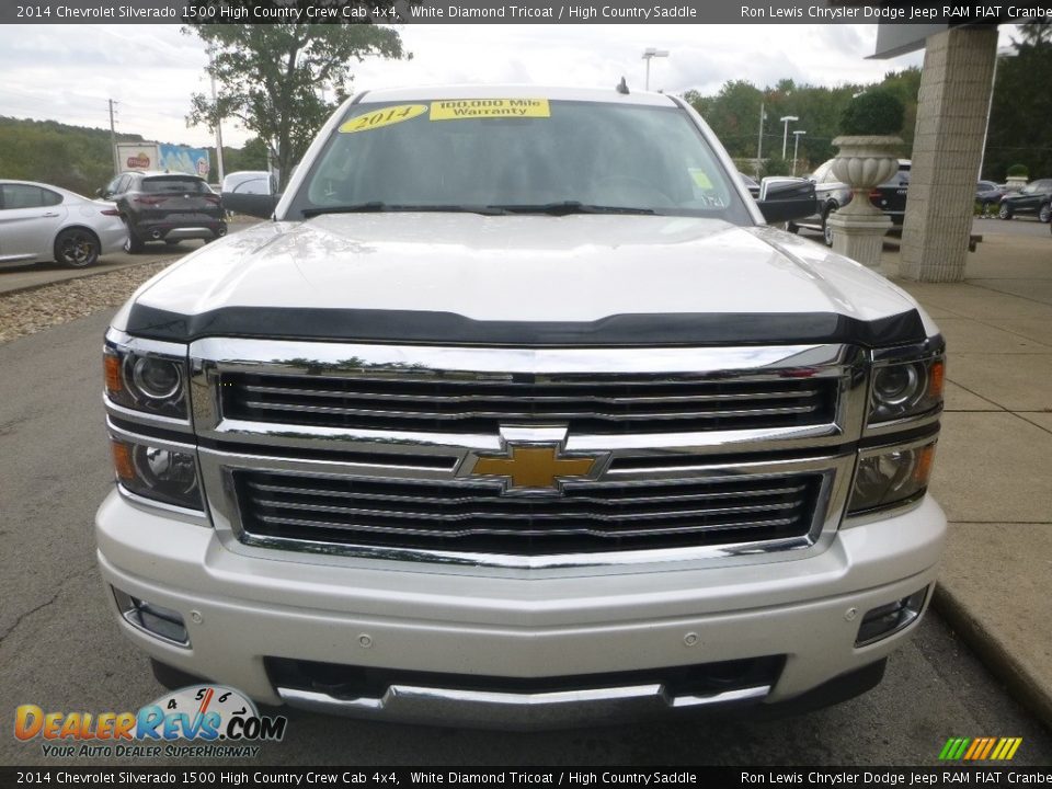 2014 Chevrolet Silverado 1500 High Country Crew Cab 4x4 White Diamond Tricoat / High Country Saddle Photo #4