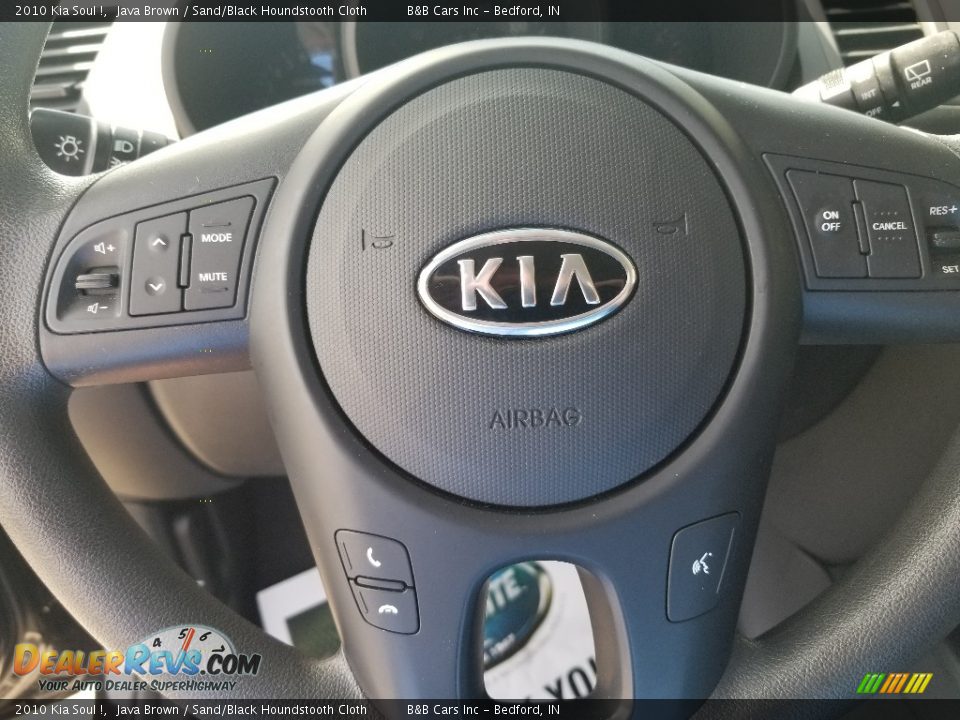 2010 Kia Soul ! Java Brown / Sand/Black Houndstooth Cloth Photo #16
