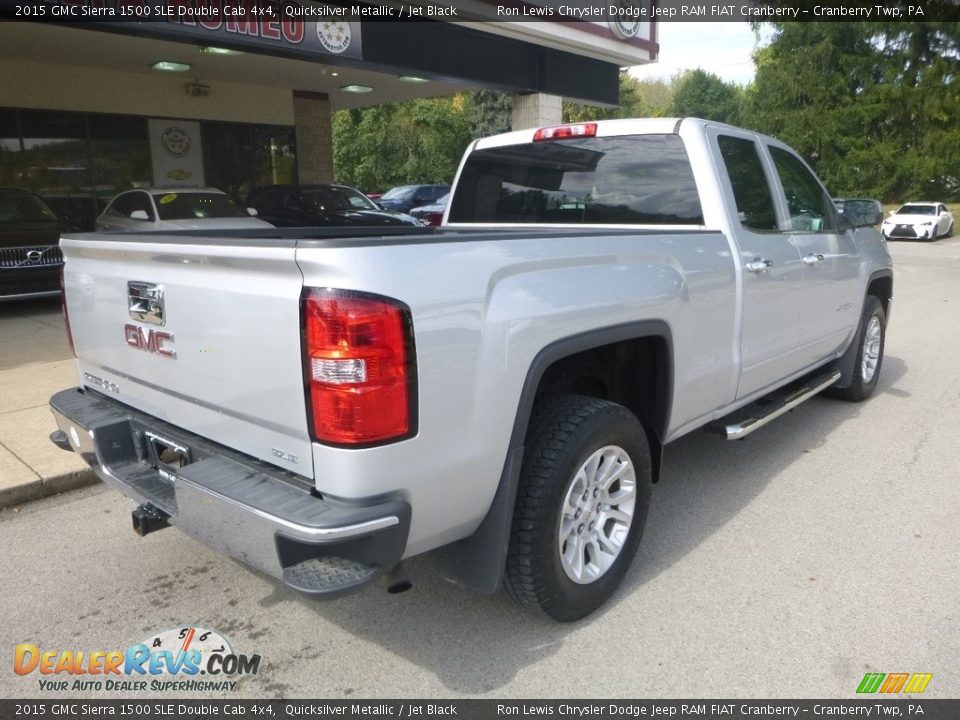 2015 GMC Sierra 1500 SLE Double Cab 4x4 Quicksilver Metallic / Jet Black Photo #2