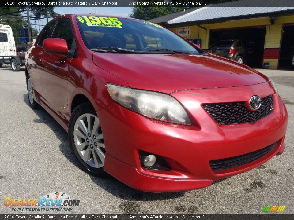 2010 Toyota Corolla S Barcelona Red Metallic / Dark Charcoal Photo #1