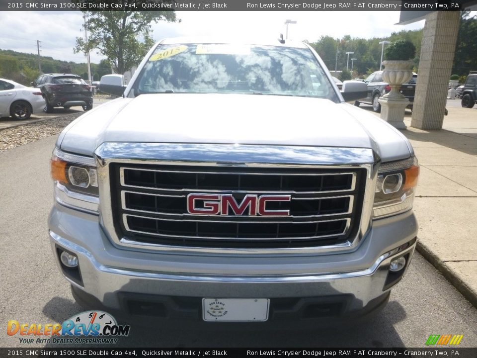 2015 GMC Sierra 1500 SLE Double Cab 4x4 Quicksilver Metallic / Jet Black Photo #4