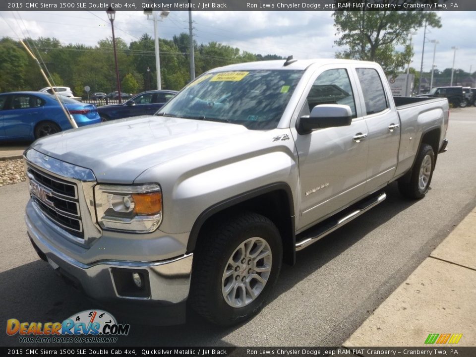 2015 GMC Sierra 1500 SLE Double Cab 4x4 Quicksilver Metallic / Jet Black Photo #5