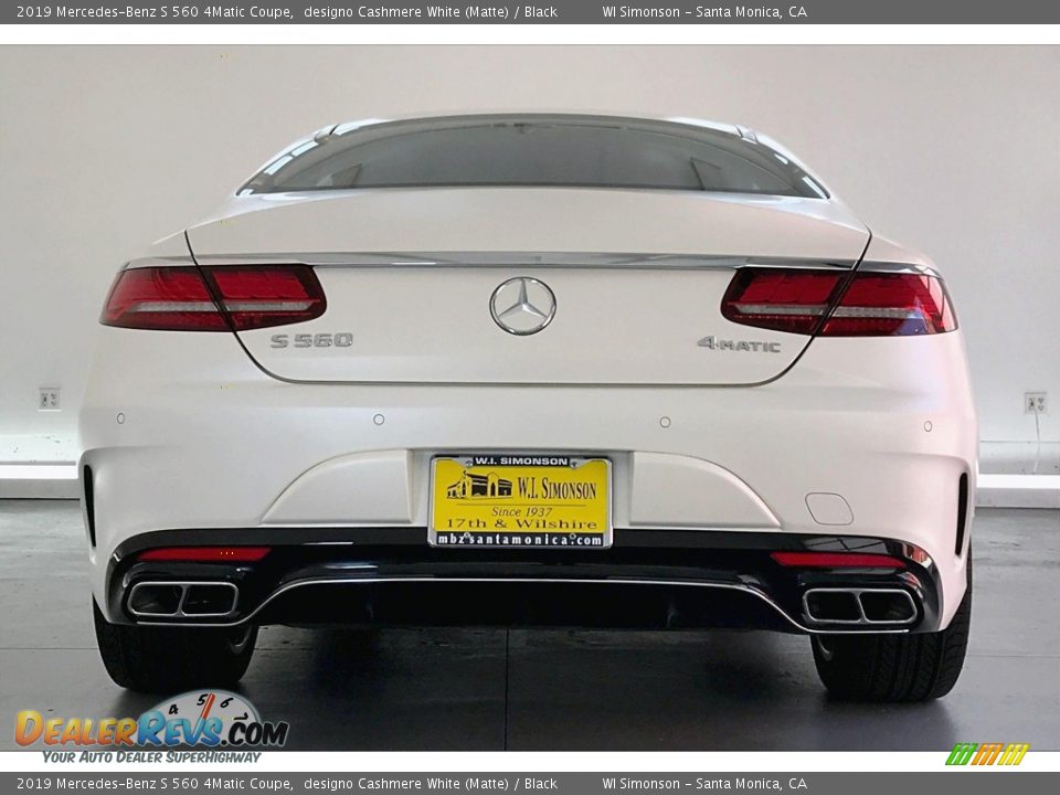 2019 Mercedes-Benz S 560 4Matic Coupe designo Cashmere White (Matte) / Black Photo #3