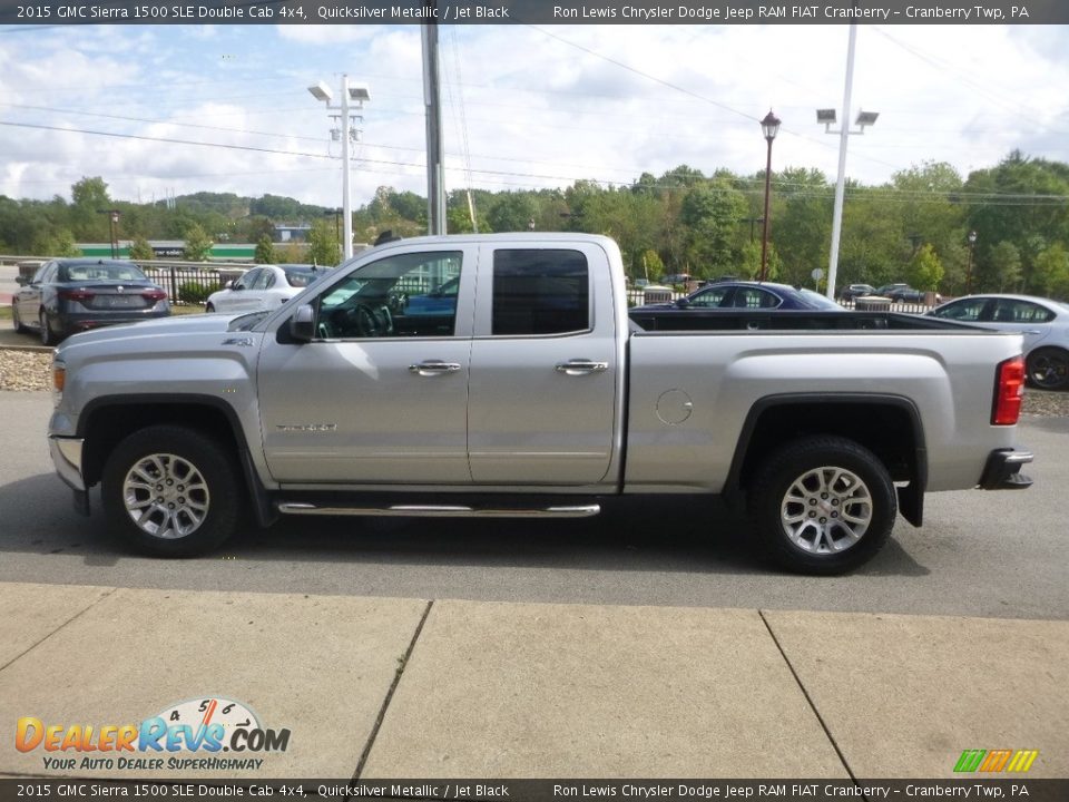 2015 GMC Sierra 1500 SLE Double Cab 4x4 Quicksilver Metallic / Jet Black Photo #6