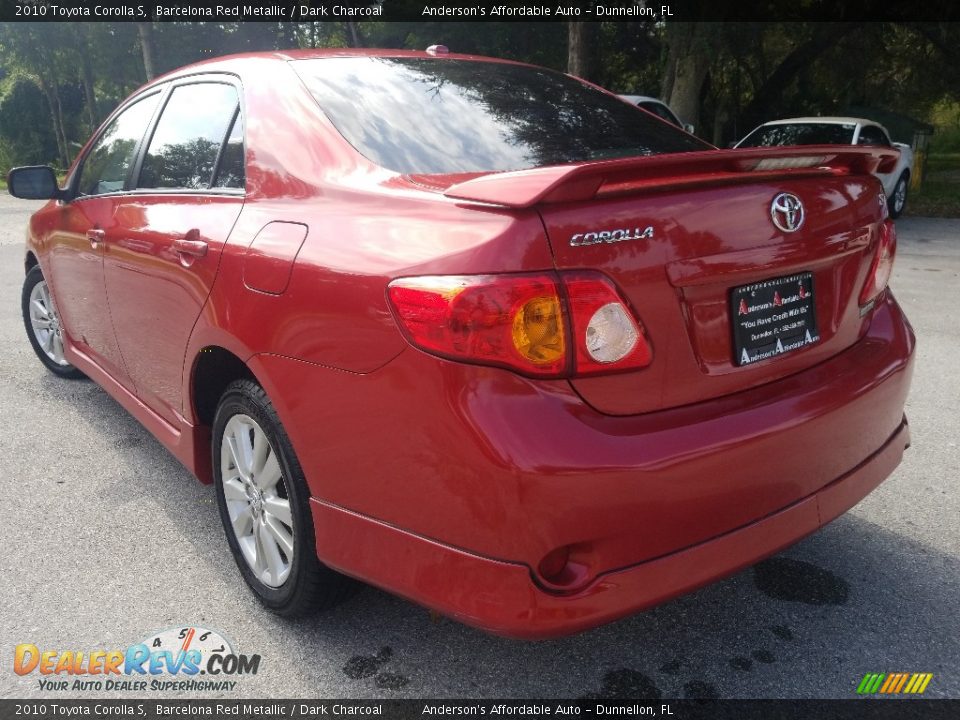 2010 Toyota Corolla S Barcelona Red Metallic / Dark Charcoal Photo #5