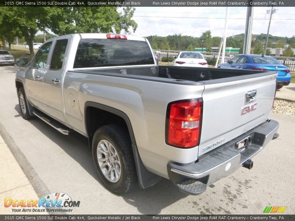 2015 GMC Sierra 1500 SLE Double Cab 4x4 Quicksilver Metallic / Jet Black Photo #7