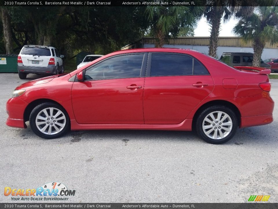 2010 Toyota Corolla S Barcelona Red Metallic / Dark Charcoal Photo #6