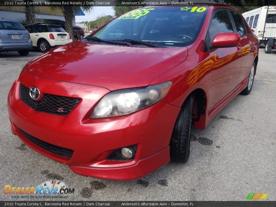 2010 Toyota Corolla S Barcelona Red Metallic / Dark Charcoal Photo #7