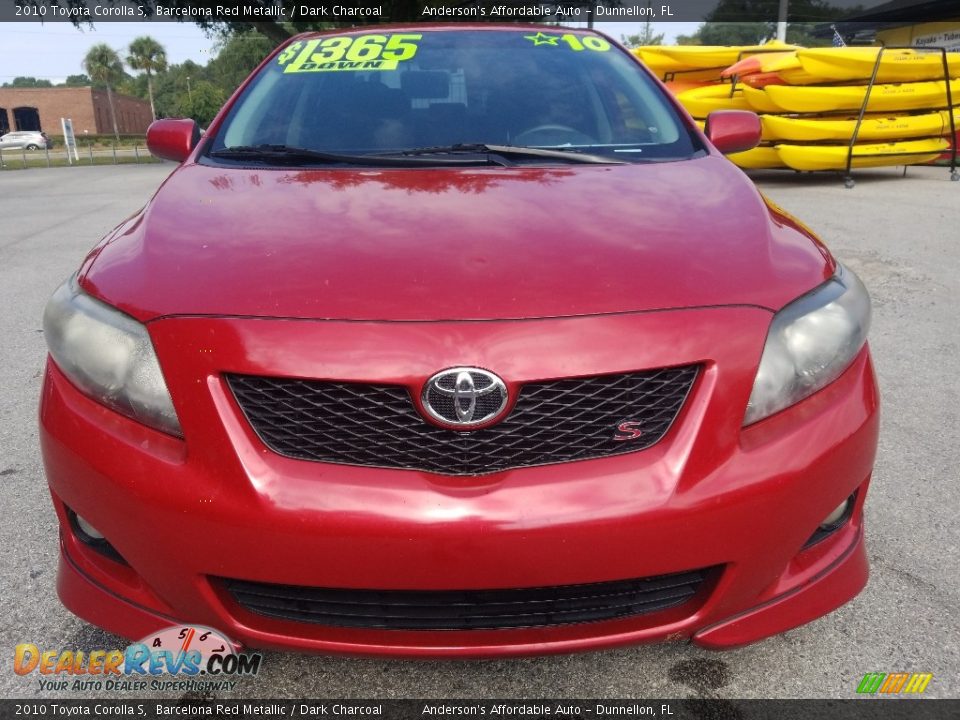 2010 Toyota Corolla S Barcelona Red Metallic / Dark Charcoal Photo #8