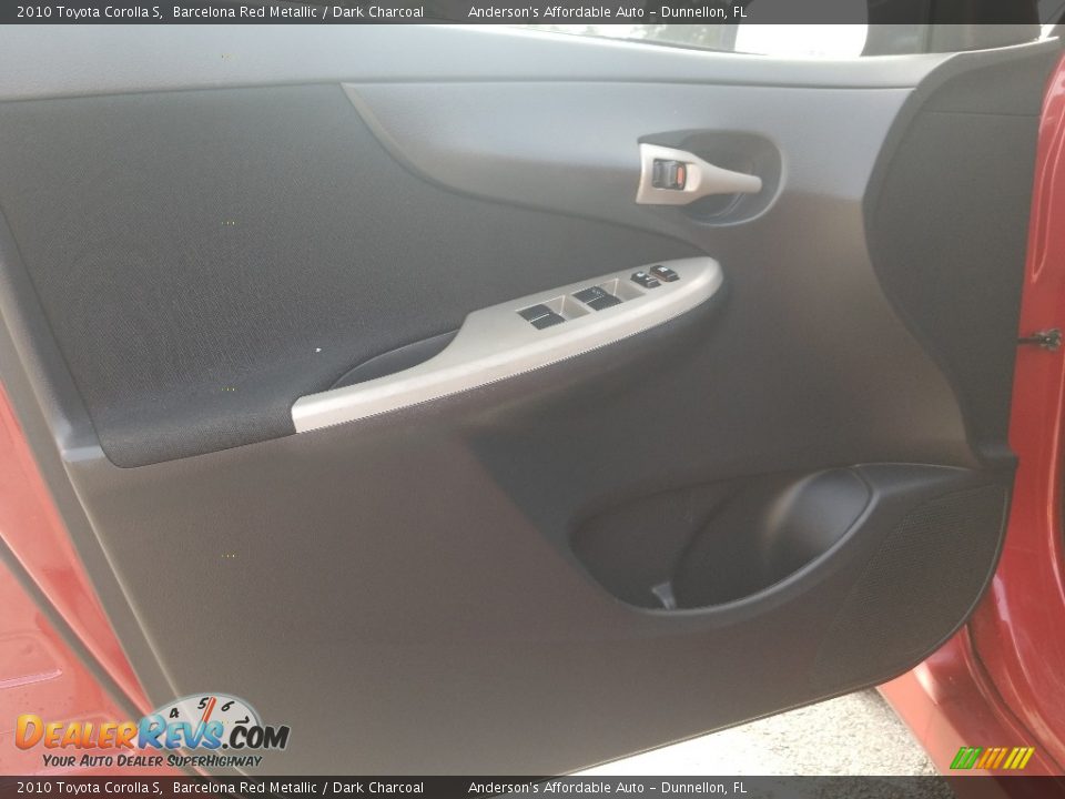 2010 Toyota Corolla S Barcelona Red Metallic / Dark Charcoal Photo #9