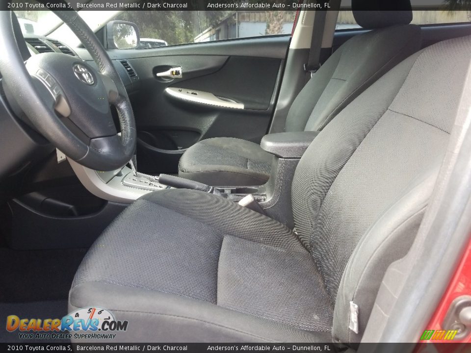 2010 Toyota Corolla S Barcelona Red Metallic / Dark Charcoal Photo #10