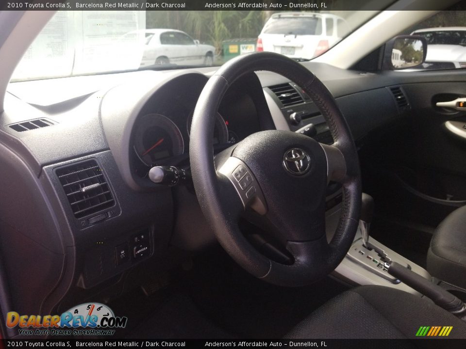 2010 Toyota Corolla S Barcelona Red Metallic / Dark Charcoal Photo #12