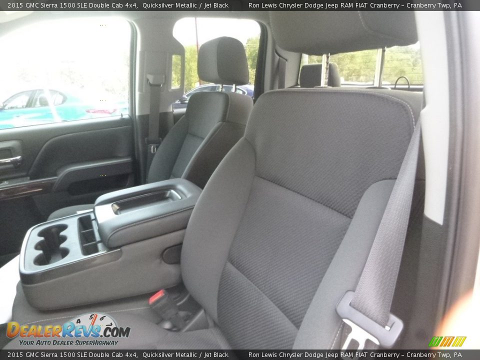 2015 GMC Sierra 1500 SLE Double Cab 4x4 Quicksilver Metallic / Jet Black Photo #14