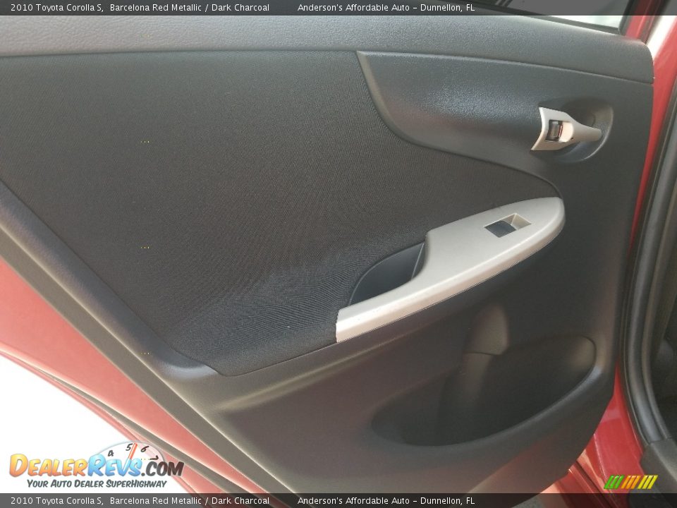 2010 Toyota Corolla S Barcelona Red Metallic / Dark Charcoal Photo #14